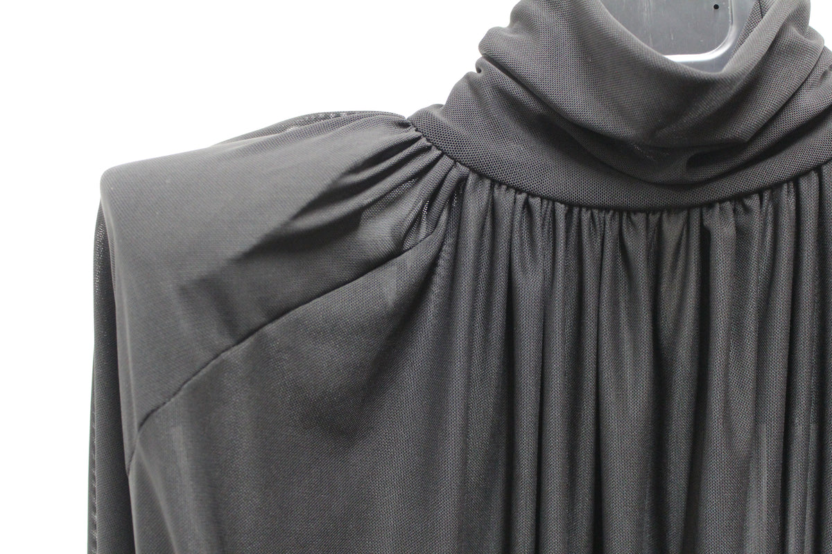 Body drappeggiato con spalle imbottite