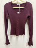 Maglia costina con bordo in pizzo