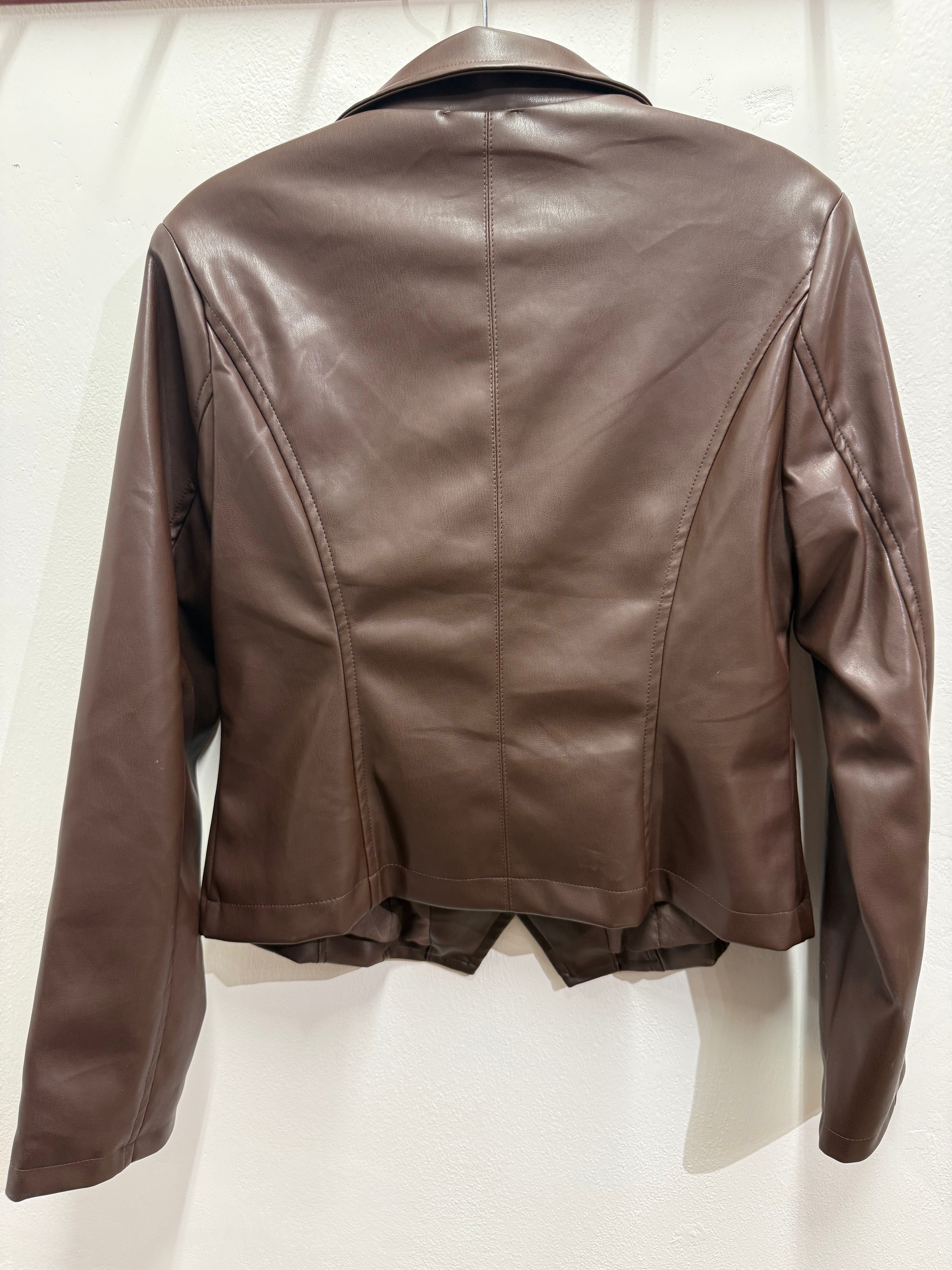 Blazer pelle avvitato