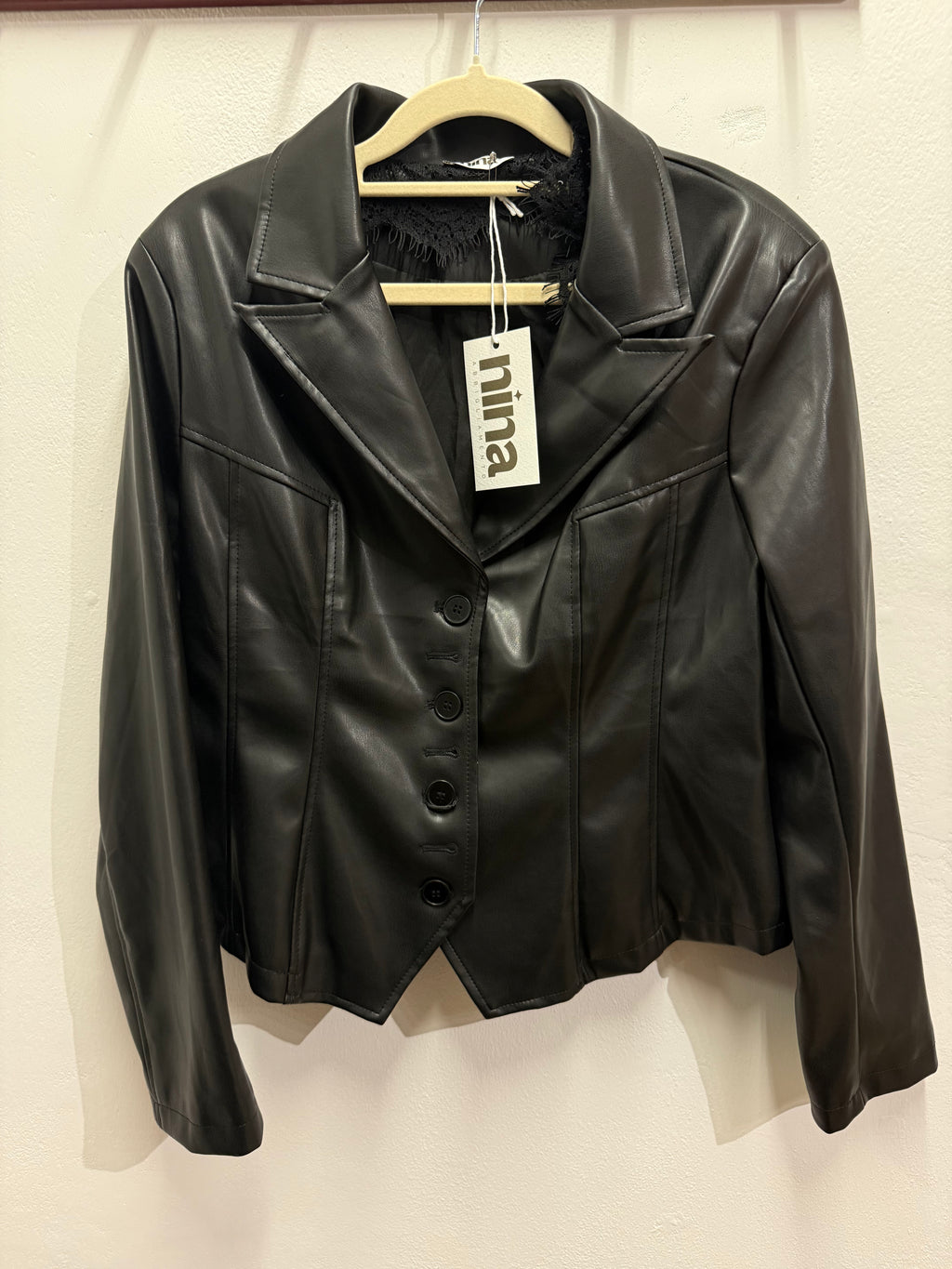 Blazer pelle avvitato
