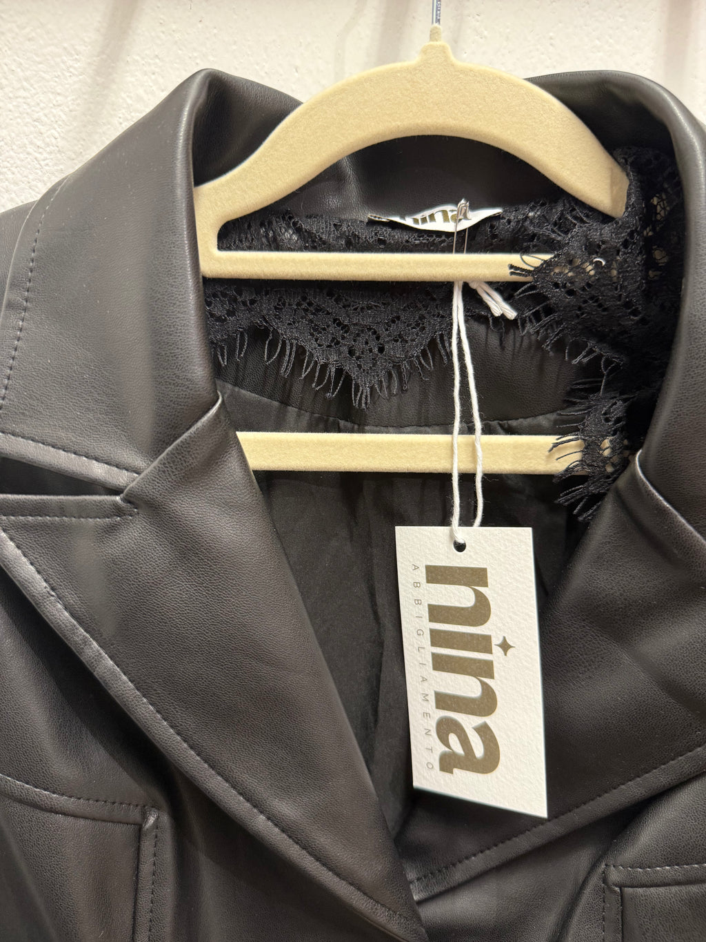 Blazer pelle avvitato