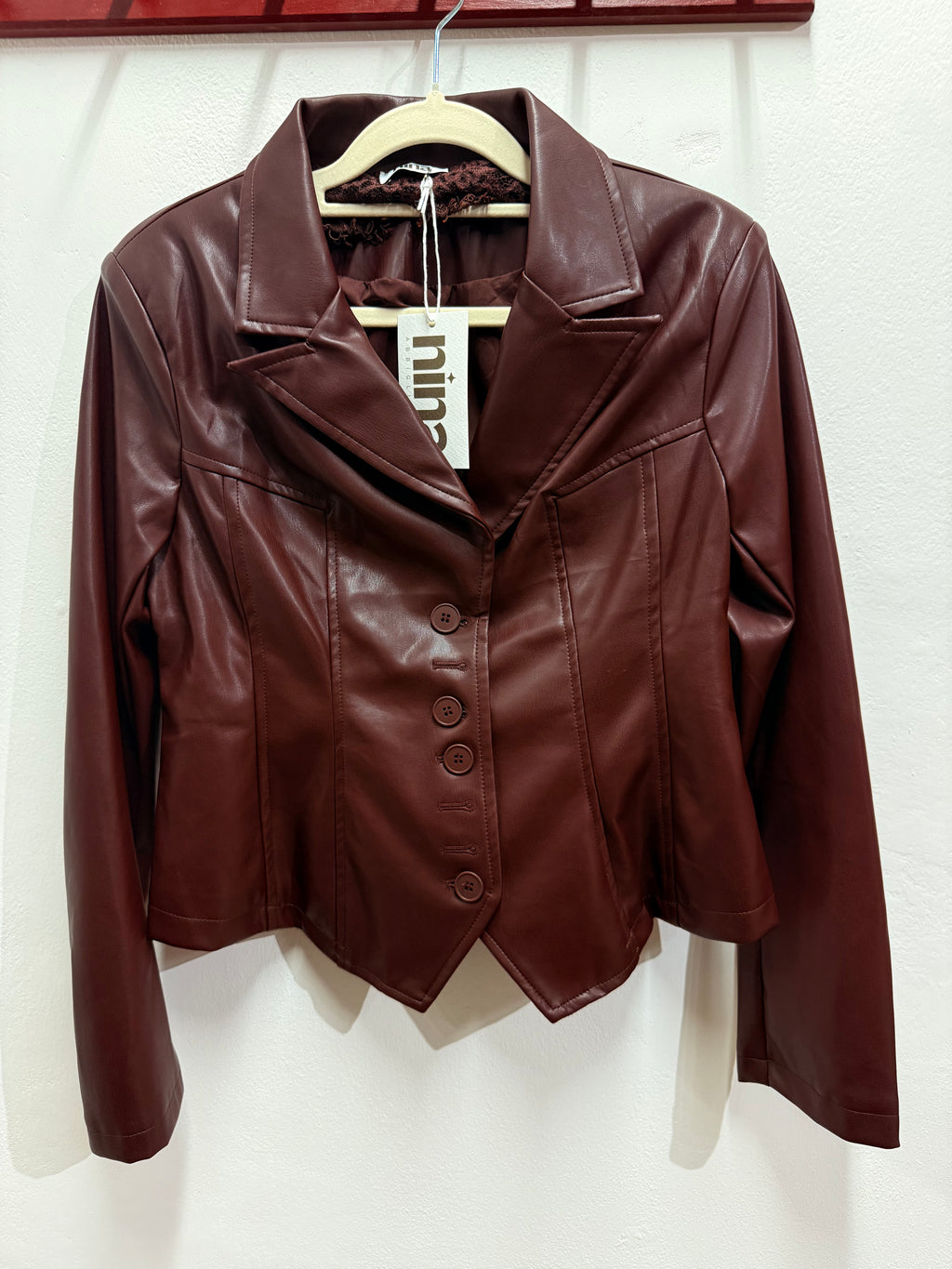 Blazer pelle avvitato
