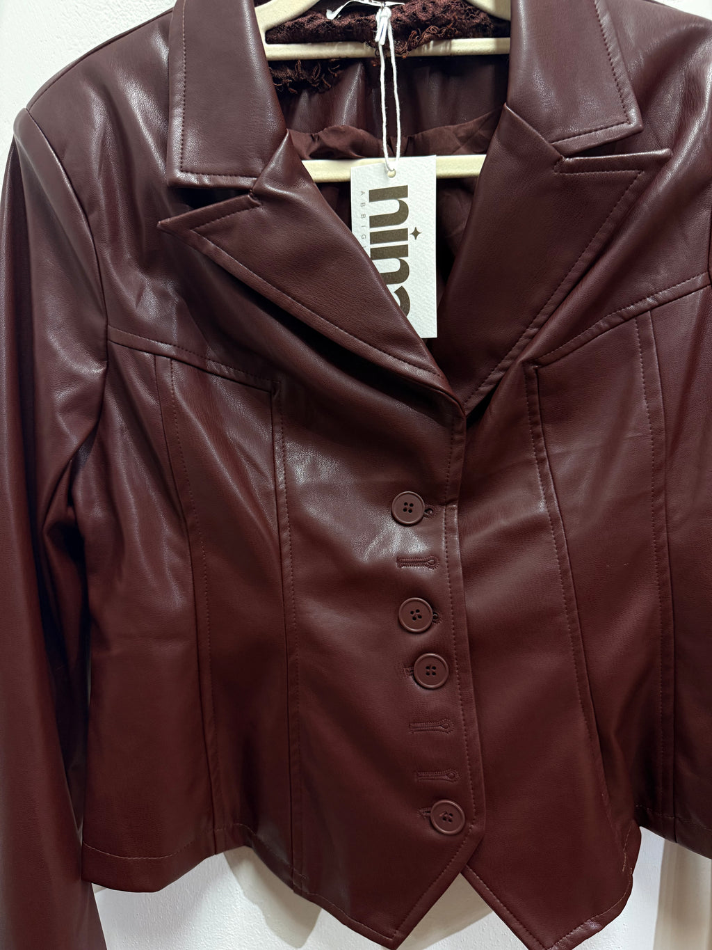 Blazer pelle avvitato