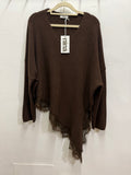 Maglione diagonale con pizzo