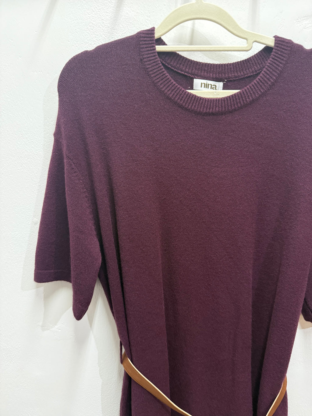 Vestito in maglia con pizzo