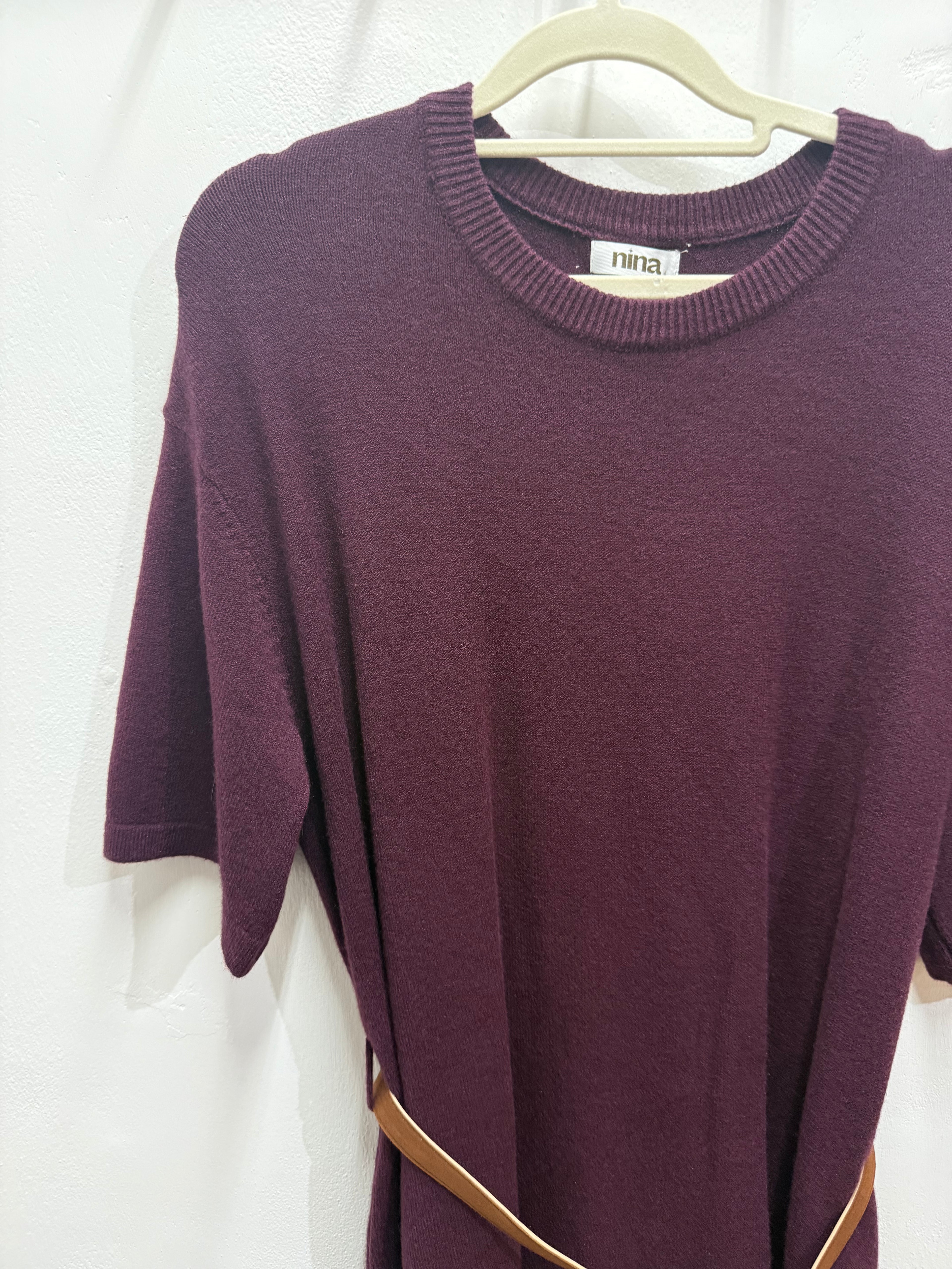 Vestito in maglia con pizzo