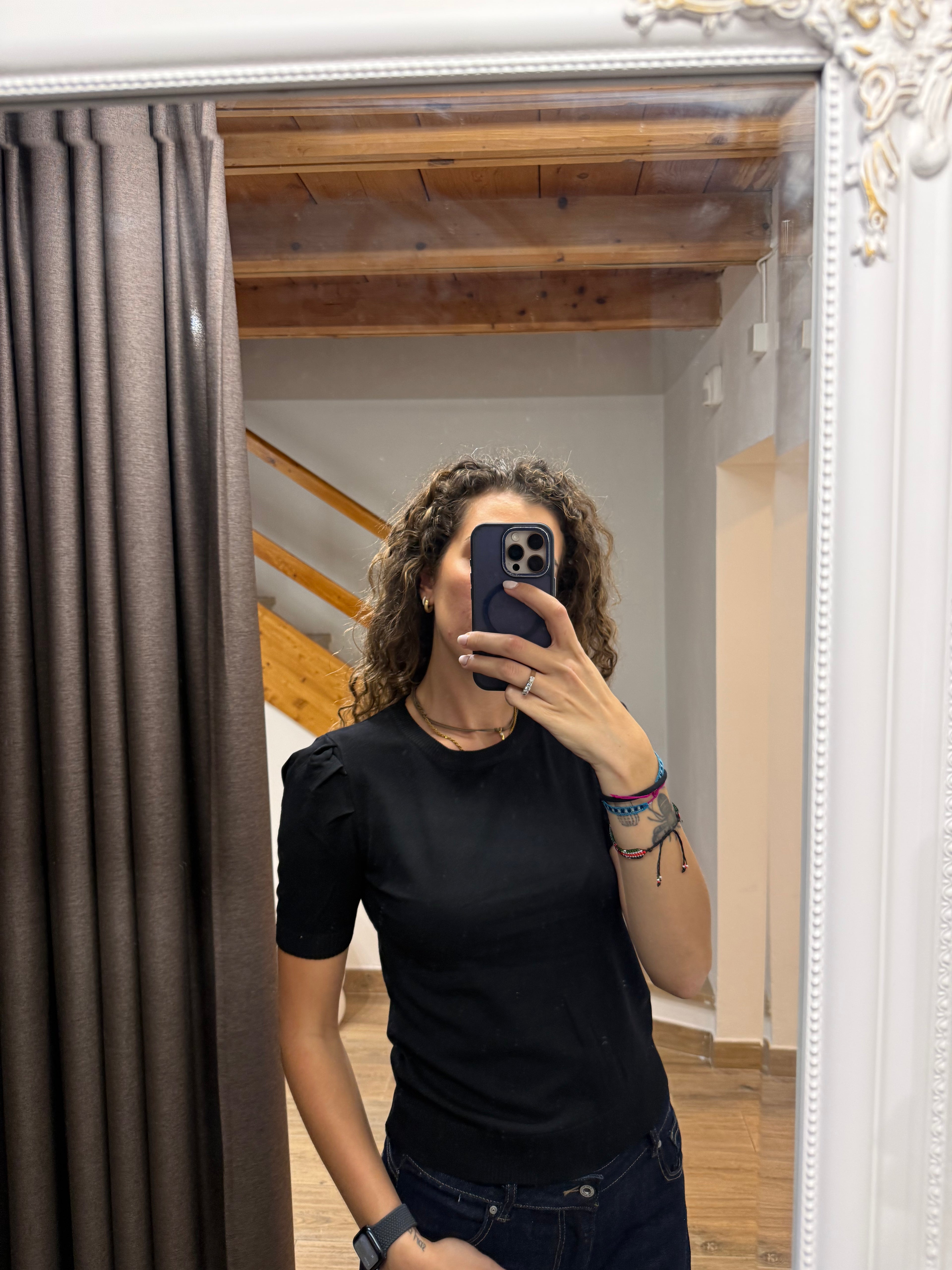 Maglia con maniche a palloncino