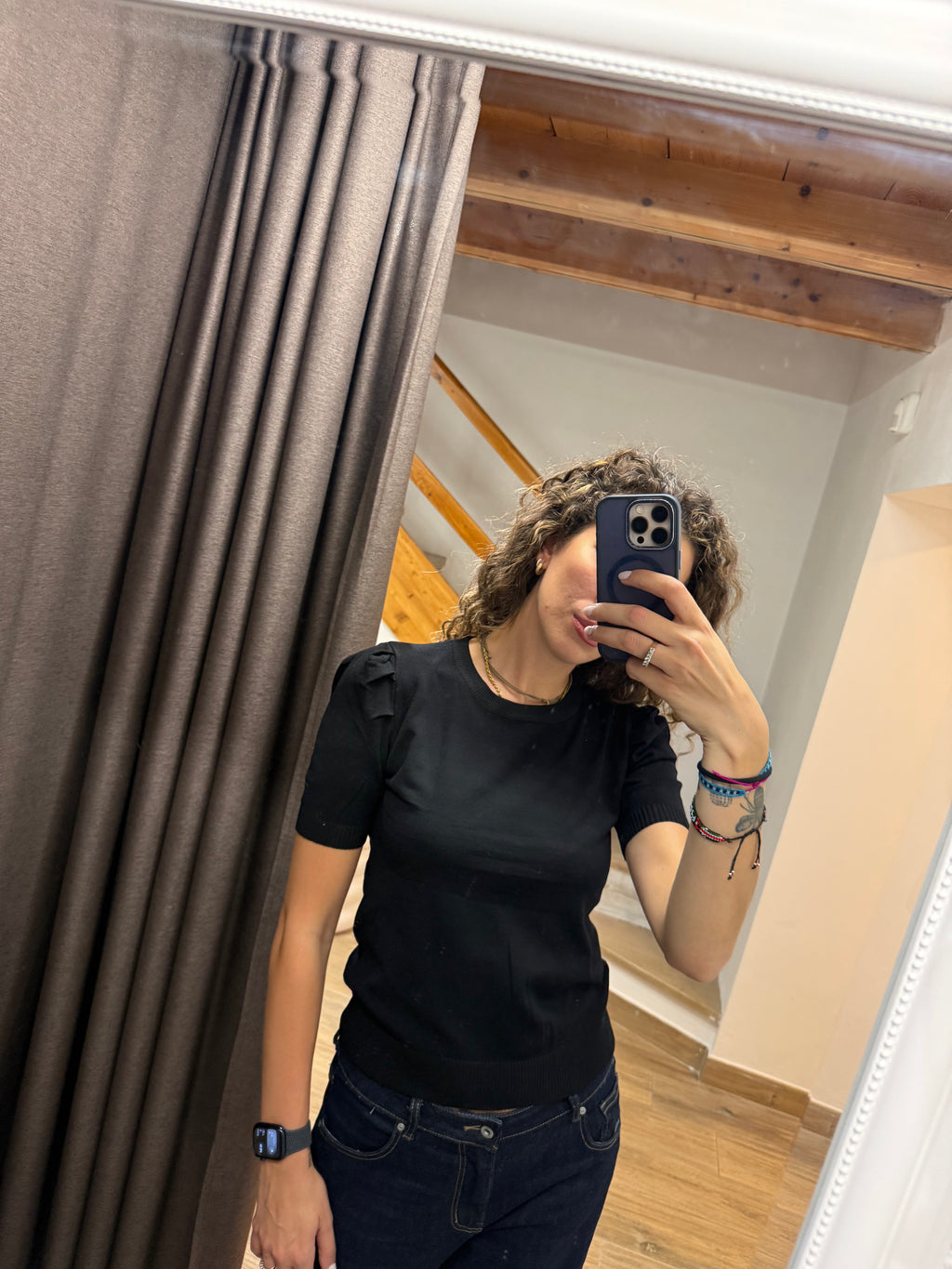 Maglia con maniche a palloncino