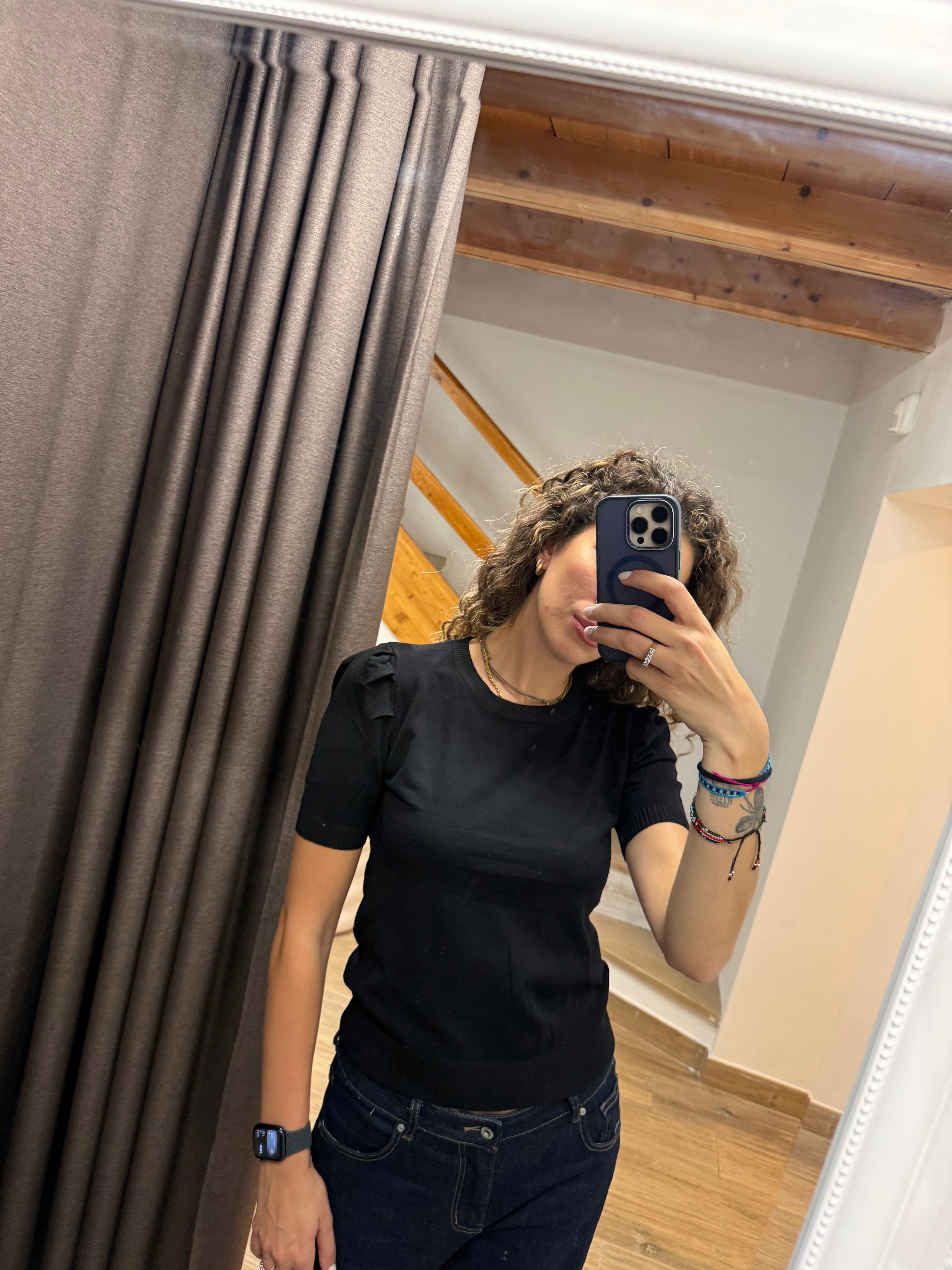 Maglia con maniche a palloncino