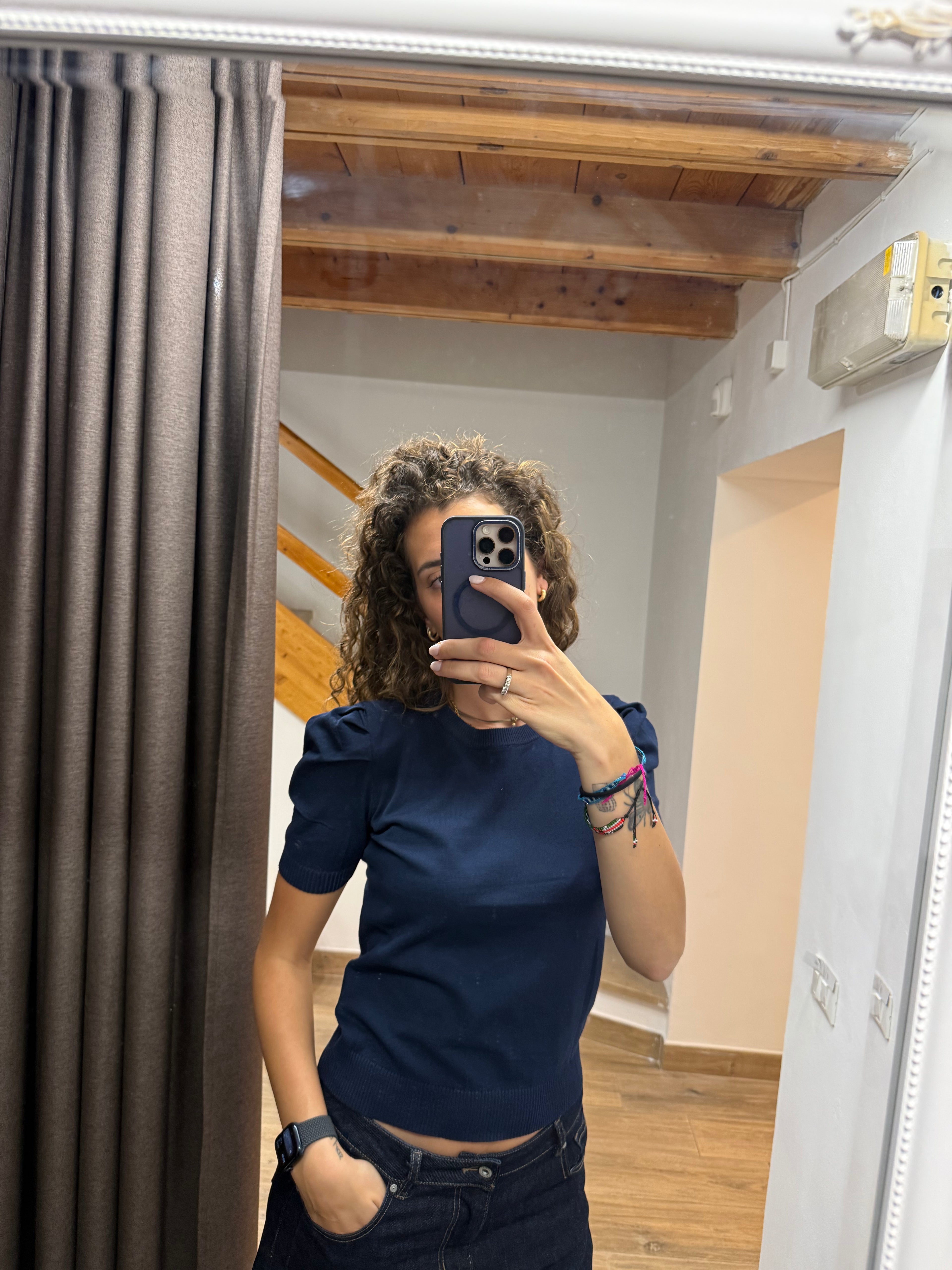 Maglia con maniche a palloncino