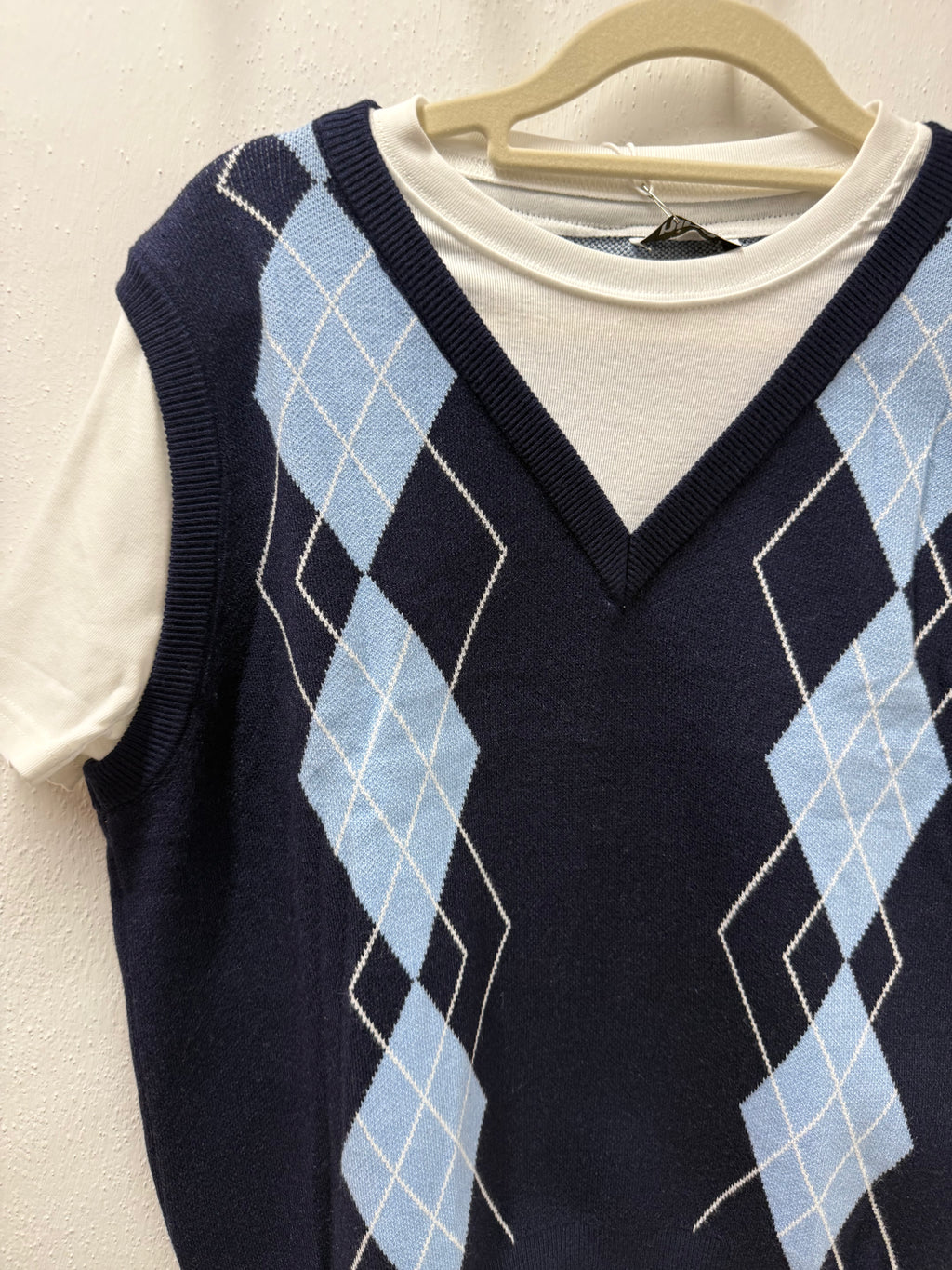 Maglia rombi con t-shirt