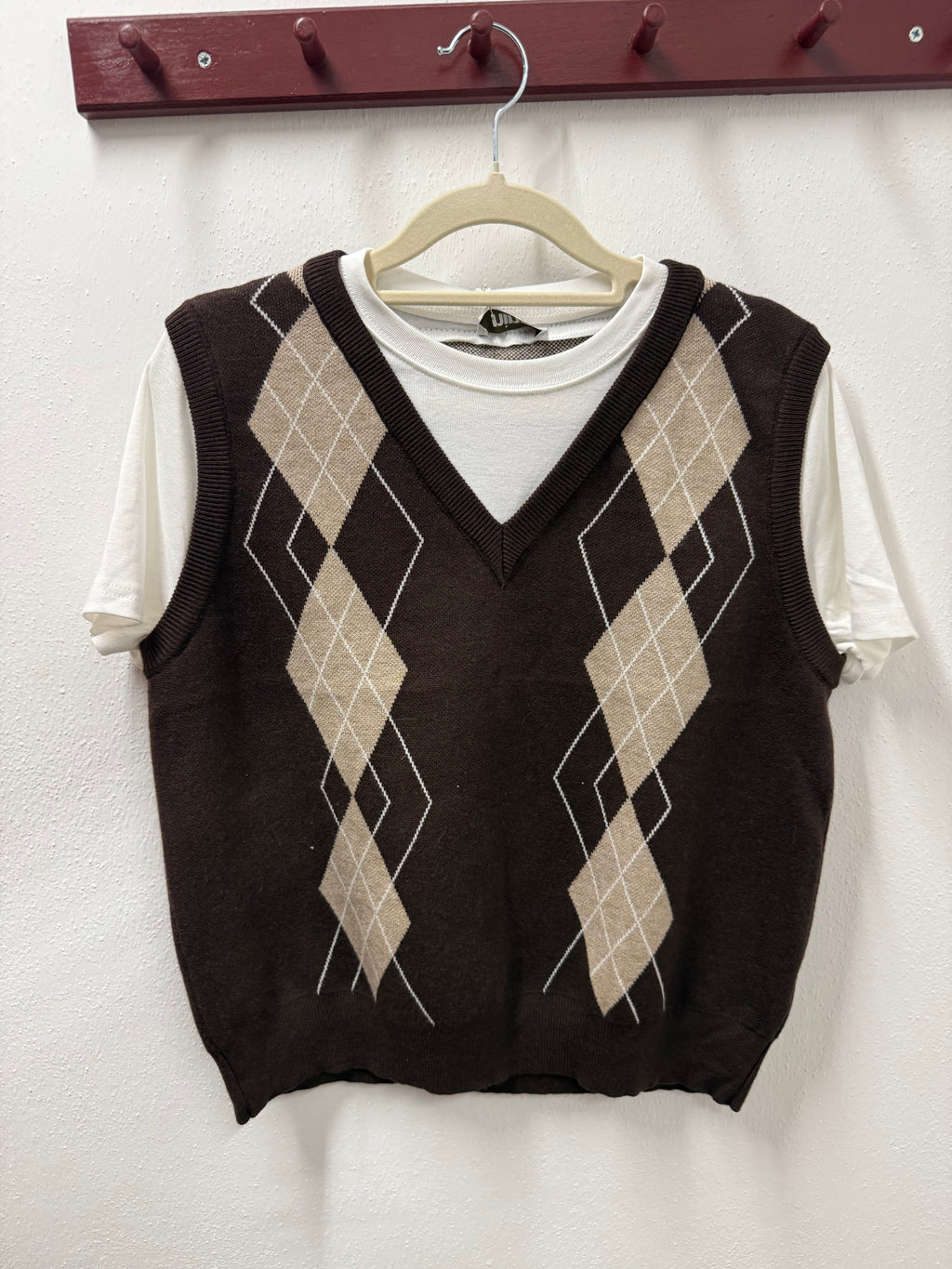 Maglia rombi con t-shirt