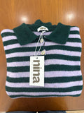 Maglione polo rigato