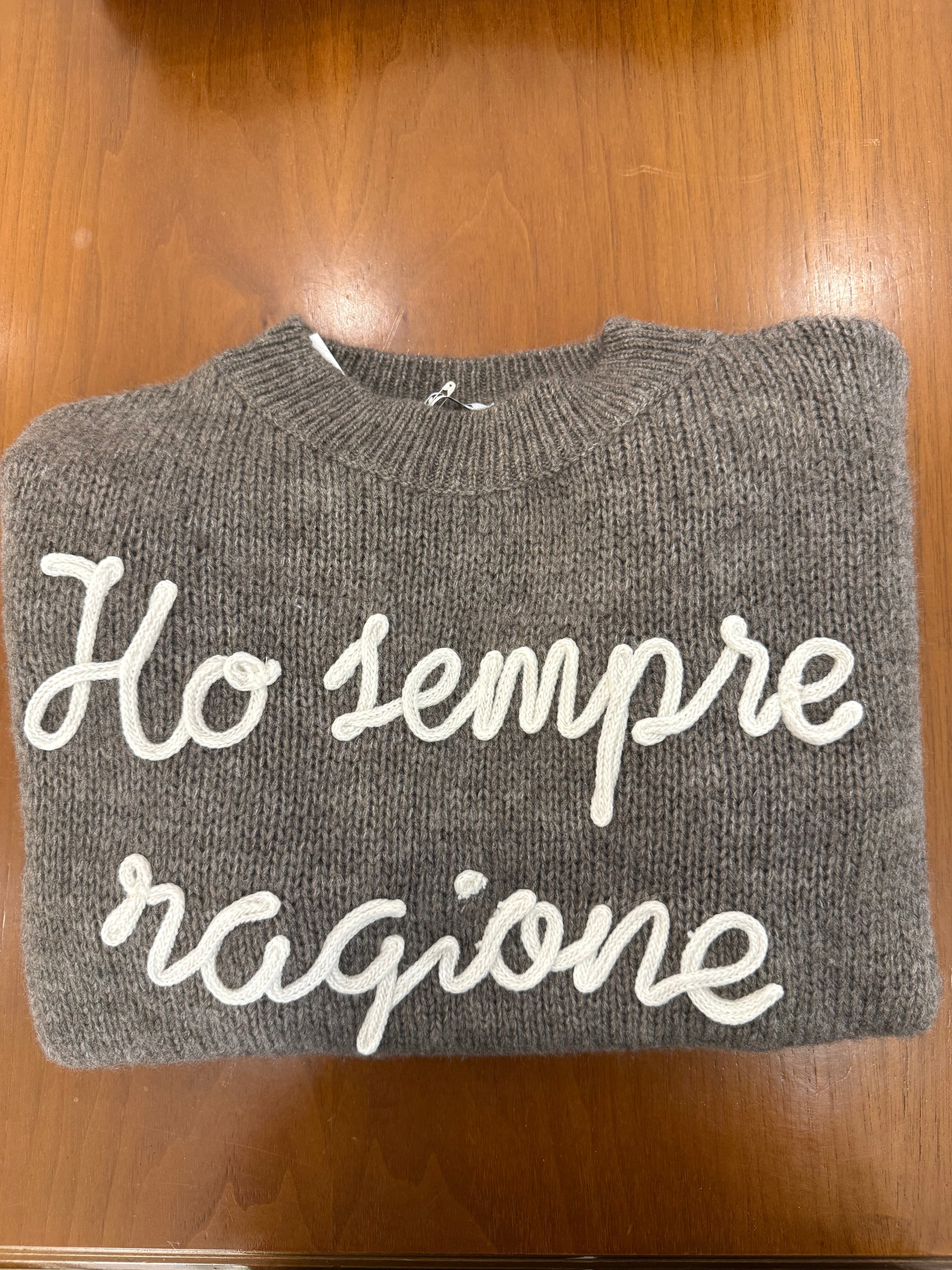 Maglione scritta "Ho sempre ragione"
